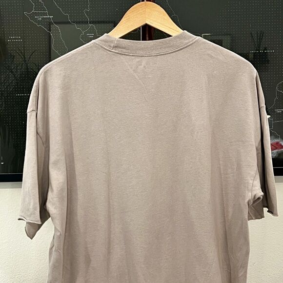Abercrombie & Fitch - Soft Essentials Long Line T-shirt Raw Hem Medium - Taupe - Picture 6 of 6